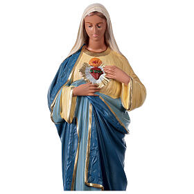 Sagrado Corazón de María 40 cm estatua yeso pintada a mano Arte Barsanti