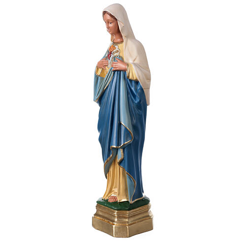 Sacred Heart of Mary hand painted plaster statue Arte Barsanti 50 cm 3