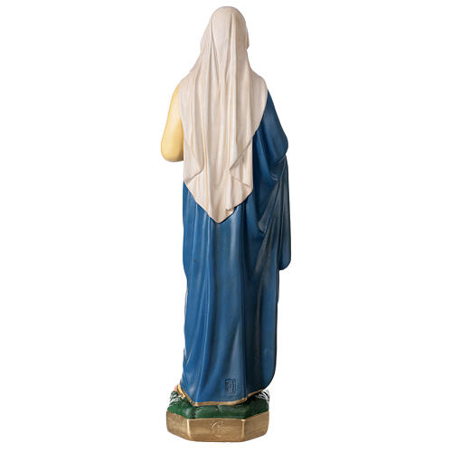 Imagem gesso pintada à mão Sagrado Coração de Maria 60 cm Arte Barsanti 5