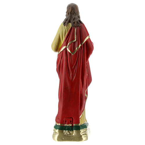 Sagrado Corazón de Jesús manos en el pecho estatua yeso 15 cm Barsanti 4
