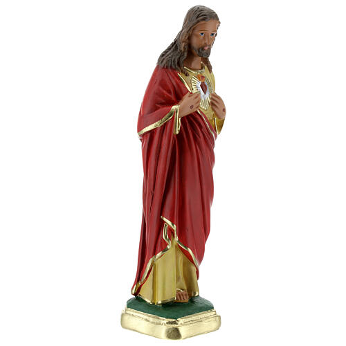 Estatua Sagrado Corazón Jesús 20 cm yeso pintado a mano Barsanti 4