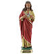 Estatua Sagrado Corazón Jesús 20 cm yeso pintado a mano Barsanti s1