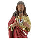 Statue Sacré-Coeur de Jésus 20 cm plâtre peint main Barsanti s2