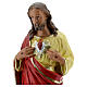 Sacré-Coeur de Jésus 25 cm statue plâtre peinte main Barsanti s2