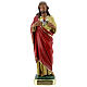 Sacred Heart of Jesus plaster statue, 25 cm hand painted Barsanti s1