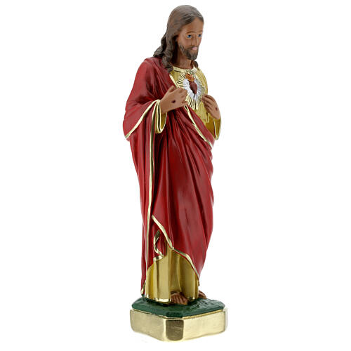 Estatua Sagrado Corazón Jesús 30 cm yeso pintada a mano Barsanti 4