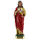 Estatua Sagrado Corazón Jesús 30 cm yeso pintada a mano Barsanti s1