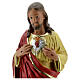 Statue Sacré-Coeur de Jésus 30 cm plâtre peint à la main Barsanti s2