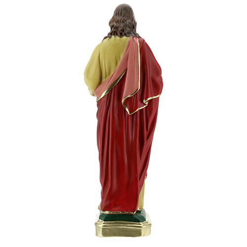 Sacré-Coeur de Jésus statue plâtre 40 cm peinte à la main Barsanti 7