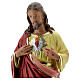 Sacré-Coeur de Jésus statue plâtre 40 cm peinte à la main Barsanti s2