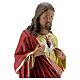Sacré-Coeur de Jésus statue plâtre 40 cm peinte à la main Barsanti s4