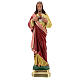 Sagrado Corazón Jesús manos en el pecho 50 cm estatua yeso Barsanti s1