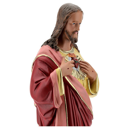Sacro Cuore Gesù mani al petto 50 cm statua gesso Barsanti 4