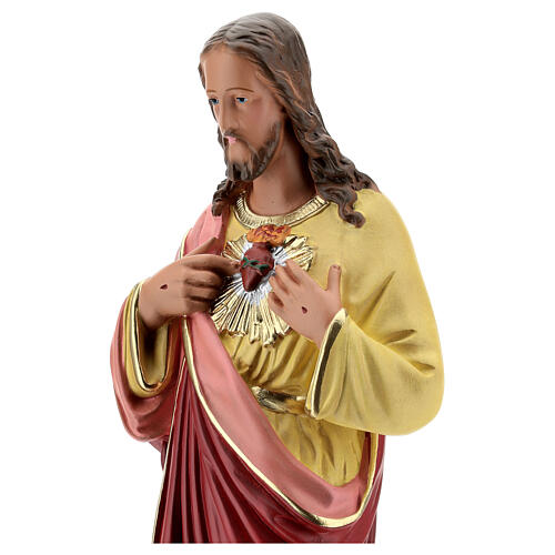 Święte Serce Jezusa dłonie przy klatce piersiowej 50 cm figura gipsowa Barsanti 2