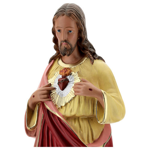 Sacred Heart of Jesus hands to chest 60 cm plaster statue Arte Barsanti 2