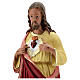 Sacré-Coeur de Jésus 60 cm mains au coeur statue plâtre Barsanti s2