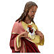 Sacré-Coeur de Jésus 60 cm mains au coeur statue plâtre Barsanti s4