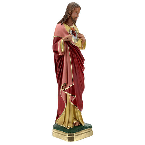 Święte Serce Jezusa 60 cm dłonie przy klatce piersiowej figura gipsowa Barsanti 5