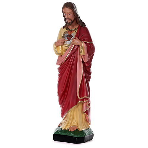 Statue Herz Jesu aus Gips, handbemalt, 80 cm, von Arte Barsanti 3