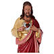 Sacré-Coeur Jésus peint main 80 cm plâtre Arte Barsanti s2