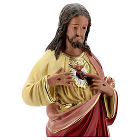 Sacré-Coeur Jésus 60 cm résine peinte à la main Arte Barsanti
