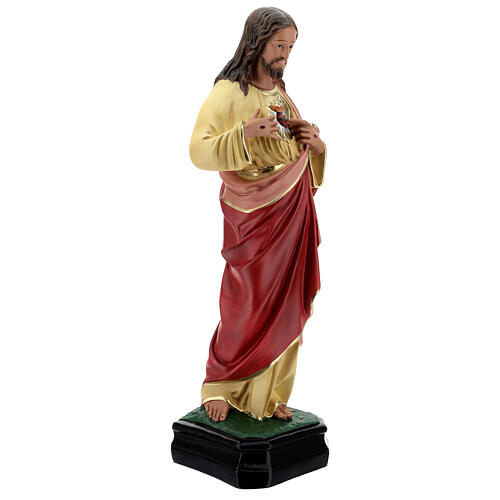 Sacré-Coeur Jésus 60 cm résine peinte à la main Arte Barsanti 5