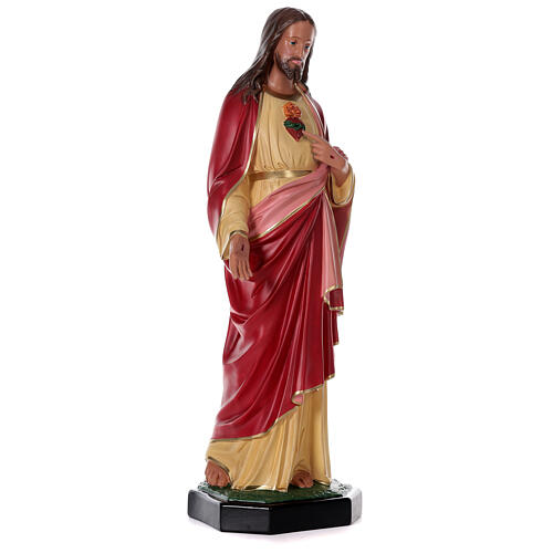 Statue Sacré-Coeur Jésus résine 80 cm peinte main Arte Barsanti 4