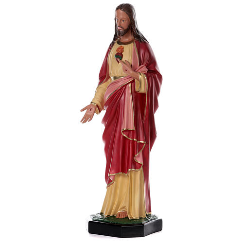 Sacred Heart of Jesus statue 32 in hand-painted resin Arte Barsanti 3