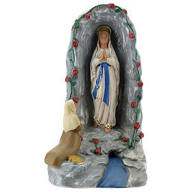 Cueva de Lourdes estatua yeso 20 cm pintada a mano Barsanti