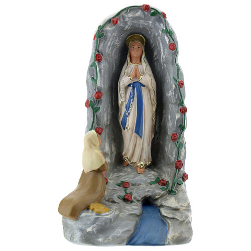 Grota Lourdes figura gipsowa 20 cm malowana ręcznie Barsanti 1