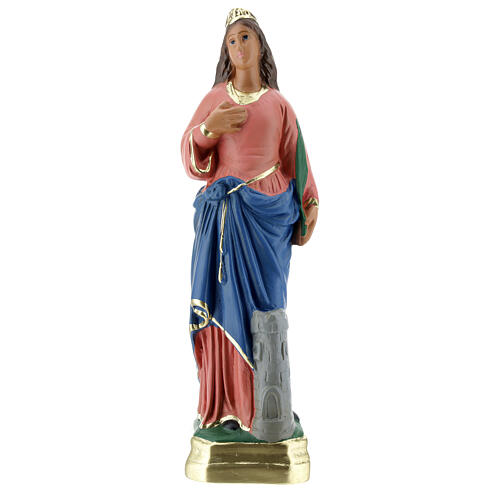 Statue aus Gips Heilige Barbara von Arte Barsanti, 30 cm 1