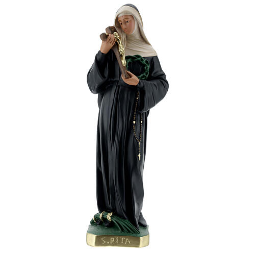 Statue Sainte Rita de Cascia 40 cm plâtre peint main Barsanti 1