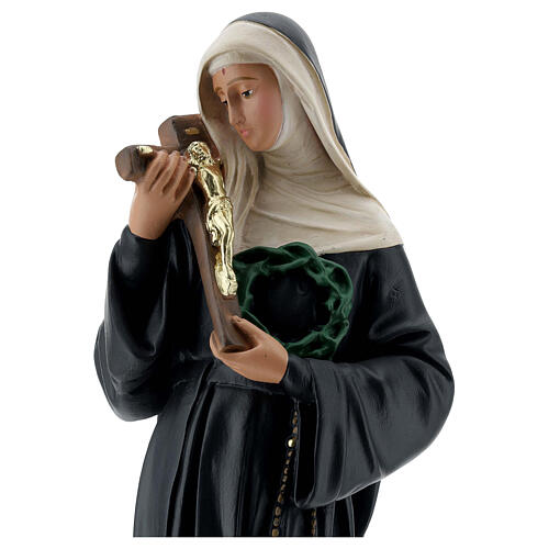 Statua Santa Rita da Cascia 40 cm gesso dipinta a mano Barsanti 2