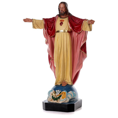 Gesù Risorto Statua Sacro Cuore Di Gesù In Resina - 21 Cm - Articolo Religioso Statue Di Gesù