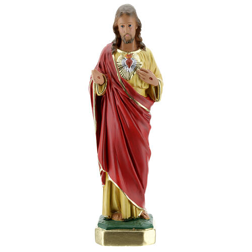 Statue aus Gips Heiligstes Herz Jesus von Arte Barsanti, 30 cm 1