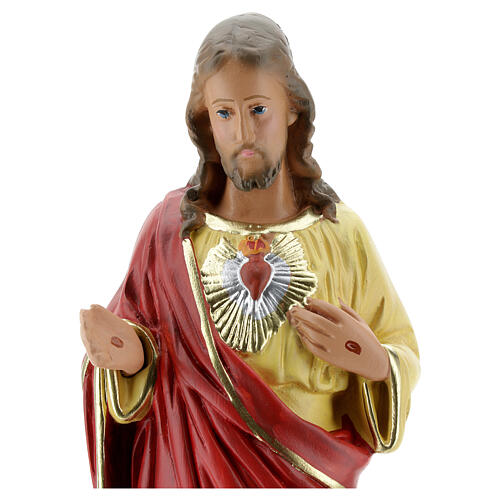 Statue aus Gips Heiligstes Herz Jesus von Arte Barsanti, 30 cm 2