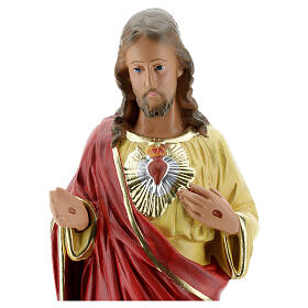 Sagrado Coração Jesus abençoador gesso 30 cm Arte Barsanti
