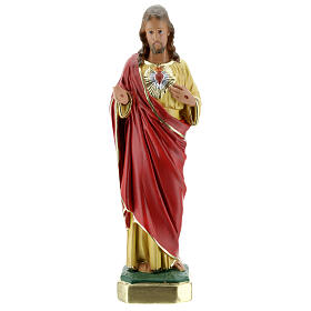 Sacred Heart Jesus blessing statue, 30 cm in plaster Arte Barsanti