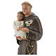 St Anthony statue with Child, 25 cm hand painted plaster Arte Barsanti s2