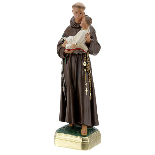 Statue aus Gips Antonius von Padua handbemalt von Arte Barsanti, 40 cm 3