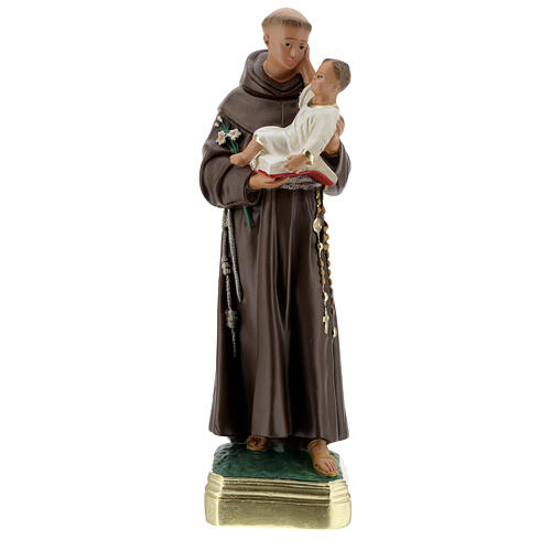 St Anthony of Padua statue with Child, 40 cm hand painted plaster Barsanti 1