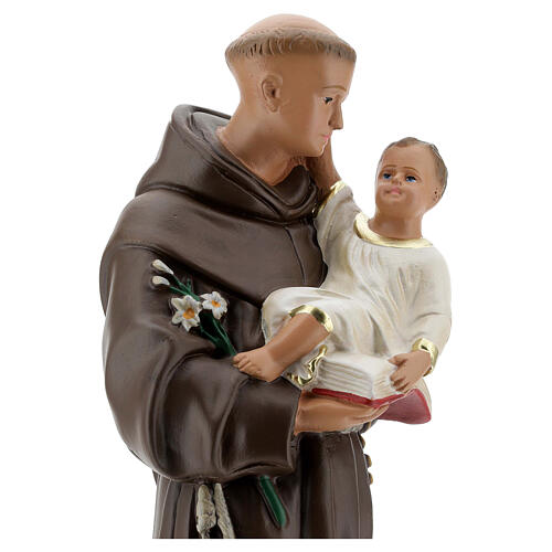 St Anthony of Padua statue with Child, 40 cm hand painted plaster Barsanti 4