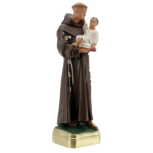 St Anthony of Padua statue with Child, 40 cm hand painted plaster Barsanti 5