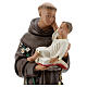 St Anthony of Padua statue with Child, 40 cm hand painted plaster Barsanti s2