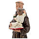 Figura 50 cm Święty Antoni z Padwy gips malowany ręcznie Barsanti s4