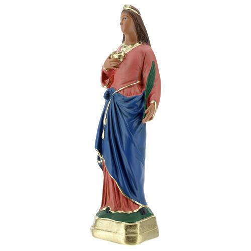 Statue aus Gips Heilige Lucia handbemalt von Arte Barsanti, 30 cm 3
