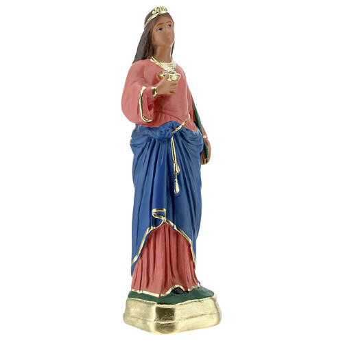 Statue aus Gips Heilige Lucia handbemalt von Arte Barsanti, 30 cm 4