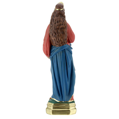 Sainte Lucie statue 40 cm plâtre peint main Arte Barsanti 6