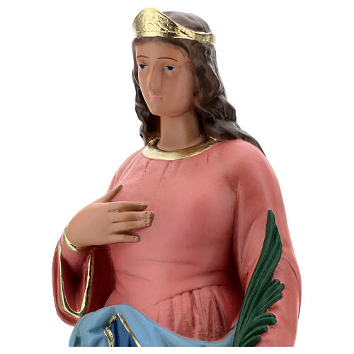 Statue aus Gips Heilige Lucia handbemalt von Arte Barsanti, 60 cm 2