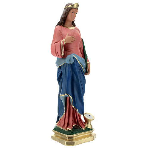Statue aus Gips Heilige Lucia handbemalt von Arte Barsanti, 60 cm 4